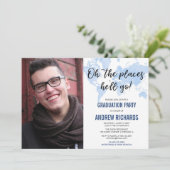 Invitation Oh les endroits où il va aller à la fête de remise (Debout devant)