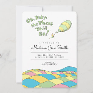 Invitation Oh, les Endroits Où Tu Irás Annonce de Naissance B