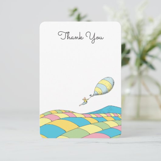 Invitation Oh! Les Endroits où tu iras ! Enfant Merci d'anniv (Debout devant)