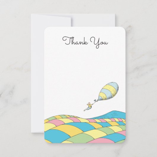 Invitation Oh! Les Endroits où tu iras ! Enfant Merci d'anniv (Devant)