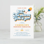 Invitation Oh, Les Endroits Où Tu Vas Aller ! Graduation rétr (Debout devant)