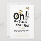 Invitation Oh, Les Endroits Où Tu Vas Aller ! Graduation rétr (Devant)