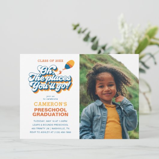 Invitation Oh, Les Endroits Où Tu Vas Aller ! Photo d'obtenti (Debout devant)