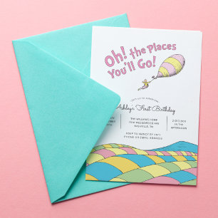 Invitation Oh! les Endroits Où Tu Vas! Premier Anniversaire
