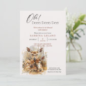 Invitation Oh, mon cher Deery Deer Triplets Baby shower (Debout devant)