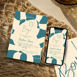 Invitation Oh mon Dieu ! À damiers rétro   EN VICHY   BABY SH