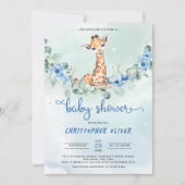 Invitation Oh mon Dieu ! Baby shower bébé Giraffe (Devant)