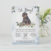 Invitation Oh mon Dieu ! Baby shower Chien Chien Chien Chien  (Debout devant)