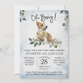 Invitation Oh mon Dieu ! Baby shower d'aquarelle moderne Corg (Devant)