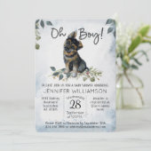 Invitation Oh mon Dieu ! Baby shower d'aquarelle moderne pour (Debout devant)