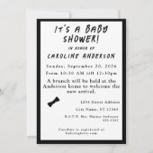 Invitation Oh mon Dieu ! Baby shower de Tuxedo (Dos)