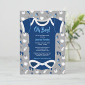 Invitation Oh mon Dieu ! Bodysuit bébé vêtements douche invit (Debout devant)