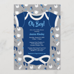 Invitation Oh mon Dieu ! Bodysuit bébé vêtements douche invit