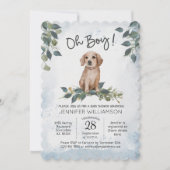 Invitation Oh mon Dieu ! Chien chiot baby shower (Devant)