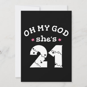 Invitation Oh mon dieu, elle a 21 ans