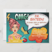 Invitation Oh mon Dieu ! Je suis... anniversaire de enfant ad (Devant)