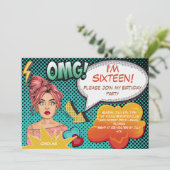 Invitation Oh mon Dieu ! Je suis... anniversaire de enfant ad (Debout devant)