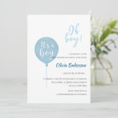 Invitation Oh mon dieu ! Le bébé ballon est attendu (Debout devant)