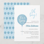 Invitation Oh mon Dieu ! Le bébé de ballon est attendu (Devant / Derrière)