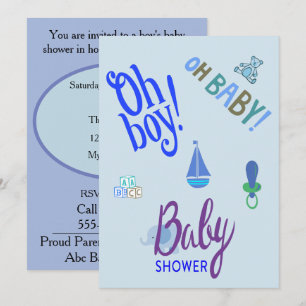 Invitation Oh mon Dieu ! Mon bébé ! Baby shower