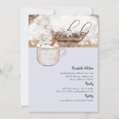 Invitation Oh mon garçon Chocolat chaud Bébé rustique Il fait (Devant)