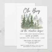 Invitation "Oh mon garçon, laissez l'aventure commencer" Baby (Devant / Derrière)