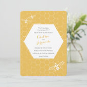 Invitation Oh Mon Miel Abeille Jaune Mariage Personnalisé (Debout devant)