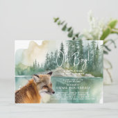 Invitation Oh mon petit Baby shower de Fox (Debout devant)