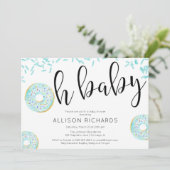 Invitation Oh mon petit baby shower Donut (Debout devant)