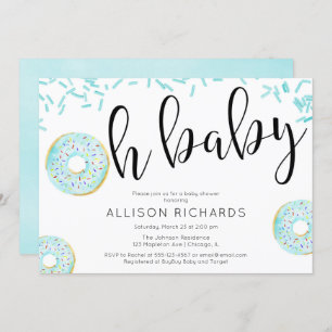 Invitation Oh mon petit baby shower Donut