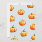 Invitation Oh mon petit Citrouille Baby shower de garçon bleu (Dos)