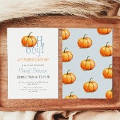 Invitation Oh mon petit Citrouille Baby shower de garçon bleu