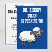 Invitation Oh Mouton Quelqu'un atteint 70 70e anniversaire (Devant / Derrière)
