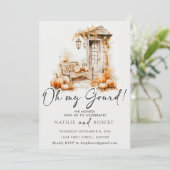 Invitation Oh My Gourd'Automne Citrouille Fête du réchauffeme (Debout devant)