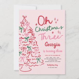 Invitation Oh Noël Trois Coquette Noël 3ème Anniversaire