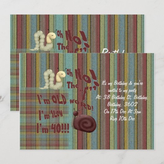 Invitation Oh Non Le Mot "F" (Devant / Derrière)