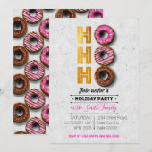 Invitation Oh ! Oh ! Oh ! Fête des Donuts (Devant / Derrière)