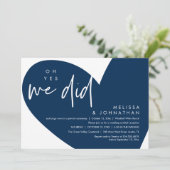 Invitation Oh oui, nous l'avons fait, Déjeuner Réception Mari (Debout devant)