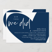 Invitation Oh oui, nous l'avons fait, Déjeuner Réception Mari (Devant / Derrière)