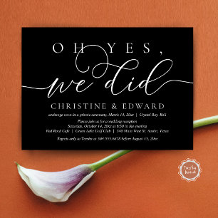 Invitation Oh Oui, Nous L'Avons Fait, Dîner Romantique De Fui