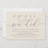 Invitation Oh oui, nous l'avons fait, Dîner romantique de mar (Devant)