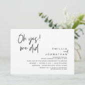 Invitation Oh oui, nous l'avons fait, évasion amoureuse (Debout devant)