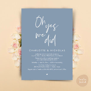 Invitation Oh Oui, Nous L'Avons Fait, Mariage Dinner Party Ca