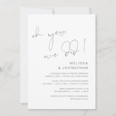 Invitation Oh oui, nous l'avons fait, Mariage Elopement Party (Devant)