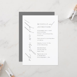 Invitation Oh Oui, On L'A Fait, Dîner Mariage Elopement