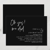 Invitation Oh Oui, On L'A Fait, Dîner Mariage Elopement (Devant / Derrière)