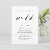 Invitation Oh oui, on l'a fait, soirée de mariage (Debout devant)