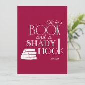 Invitation Oh pour un livre et un recoin louche (Debout devant)