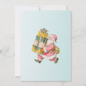 Invitation Oh Quel Amusant Bleu Retro Père Noël Thématique Fi (Dos)