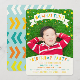 Invitation Oh Quel Amusant Confetti Dot Boy Anniversaire Invi